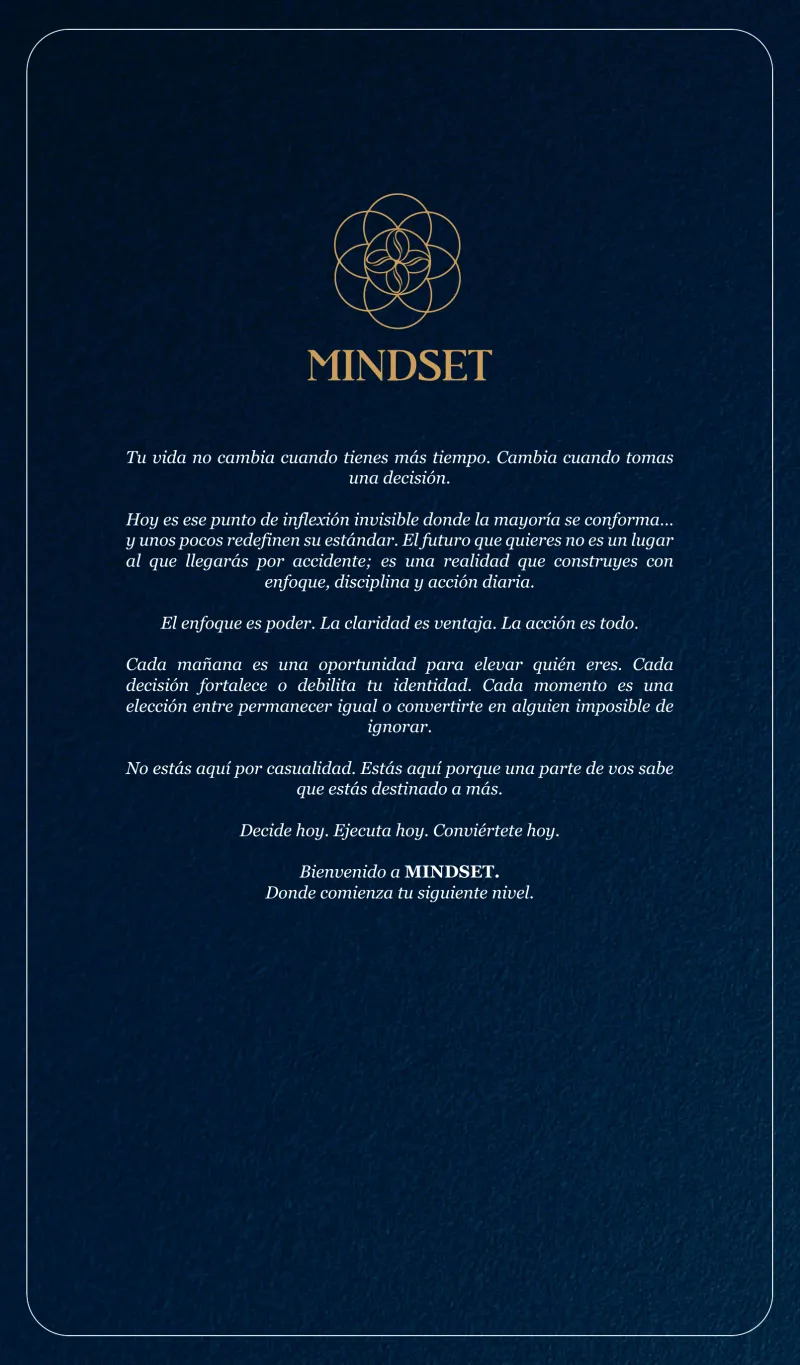 Welcome from Mindset